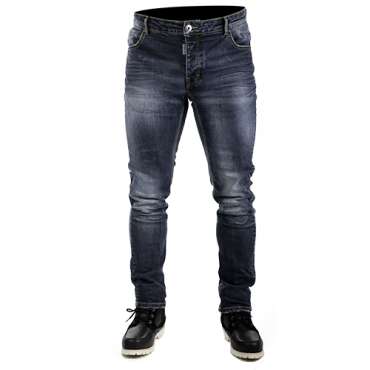 Jean Moto Derek Bleu Wash -...