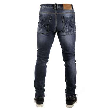 Jean Moto Derek Bleu Wash -...