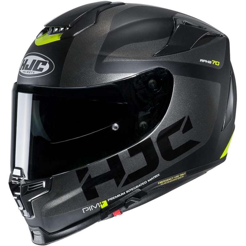 Casque intégral HJC RPHA70 Balius Gris/Jaune MC5SF