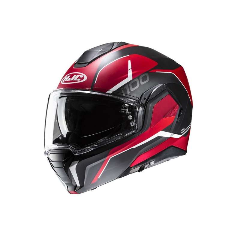 Casque Modulable HJC I100 Lorix Noir/Rouge/Blanc MC1SF