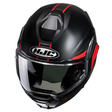 Casque Modulable HJC I100 BEIS MC1SF Noir Rouge