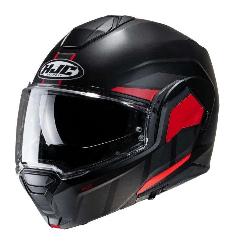 Casque Modulable HJC I100 BEIS MC1SF Noir Rouge