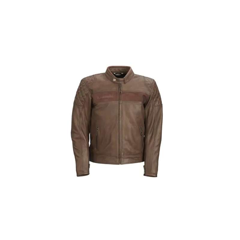 Blouson Cuir Kawasaki London Marron