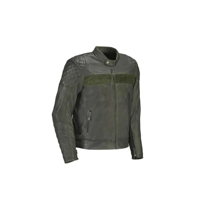 Blouson Cuir Kawasaki London Olive