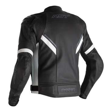 Veste RST Sabre Airbag Cuir Noir/Blanc