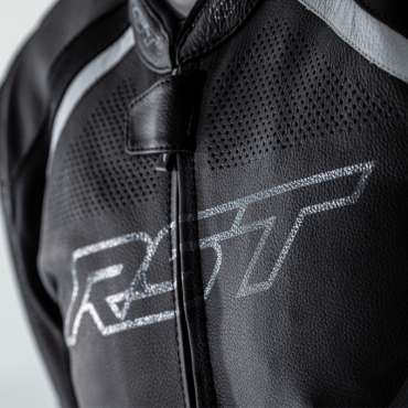 Veste RST Sabre Airbag Cuir Noir/Blanc