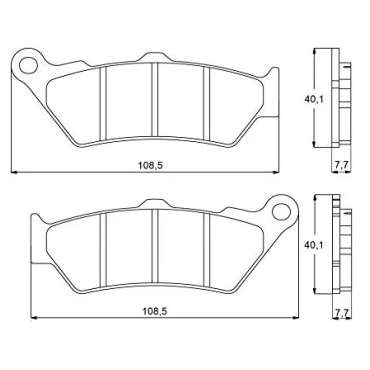 Jeu de plaquettes de frein arrière origine Ducati 61321161A