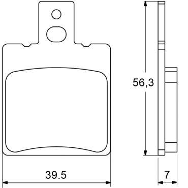 Jeu de plaquettes de frein arrière origine Ducati 61340081A