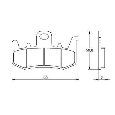 Jeu de plaquettes de frein avant origine Ducati 61340121A