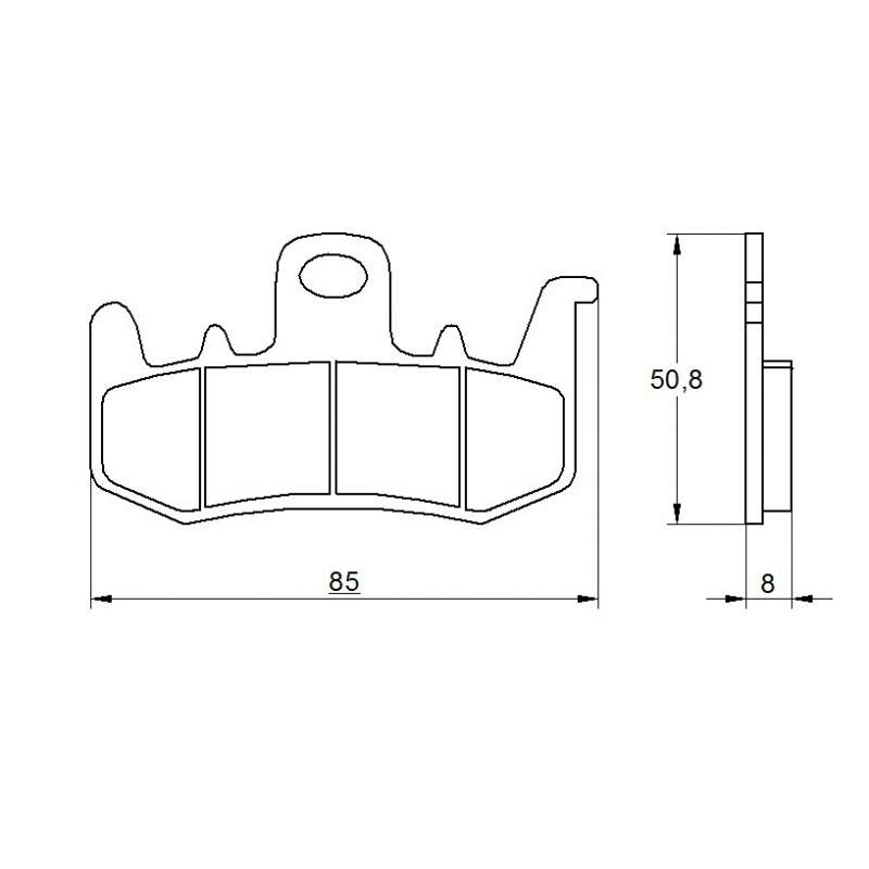 Jeu de plaquettes de frein avant origine Ducati 61340121A