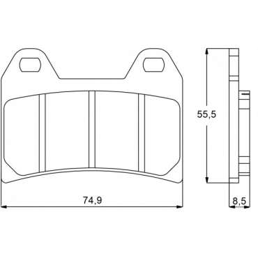 Jeu de plaquettes de frein avant origine Ducati 61340201A