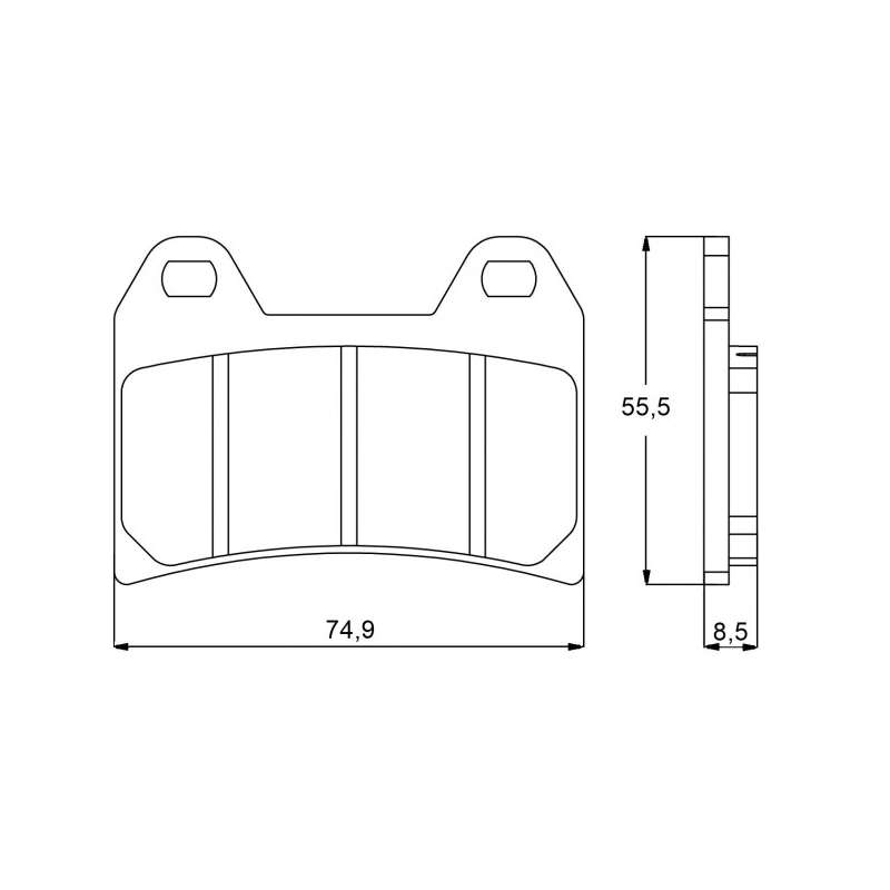 Jeu de plaquettes de frein avant origine Ducati 61340201A