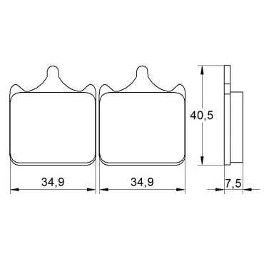 Jeu de plaquettes de frein avant origine Ducati 61340301A