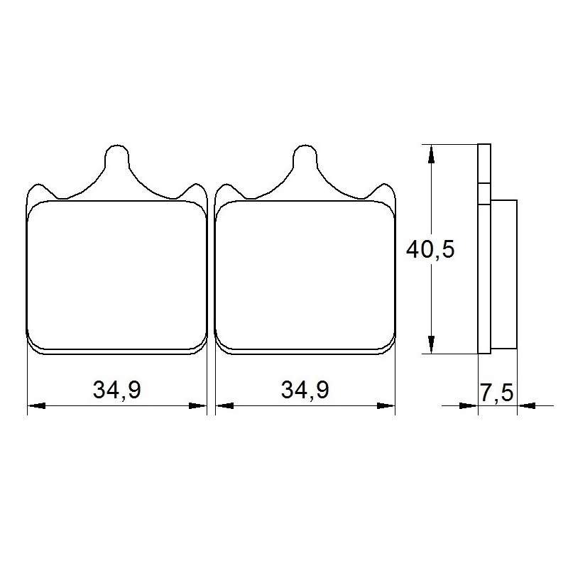 Jeu de plaquettes de frein avant origine Ducati 61340301A