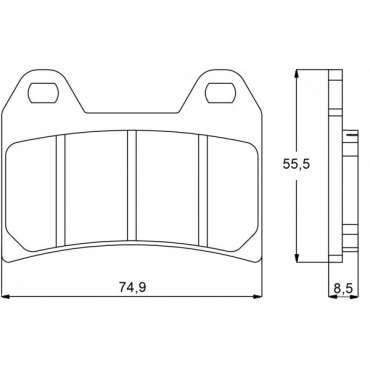 Jeu de plaquettes de frein avant origine Ducati 61340611A