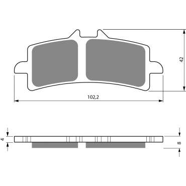 Jeu de plaquettes de frein avant origine Ducati 61340791A