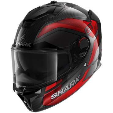 Casque Intégral Shark Spartan GT Pro Ritmo Carbone Rouge HE1355EDRU