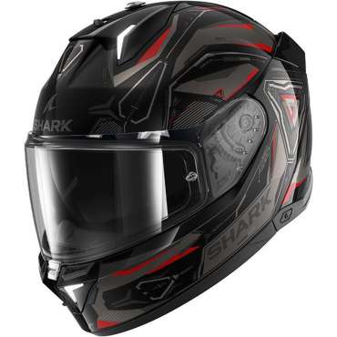 Casque Shark Skwal i3 Linik Noir-Anthracite-Rouge HE0822EKAR