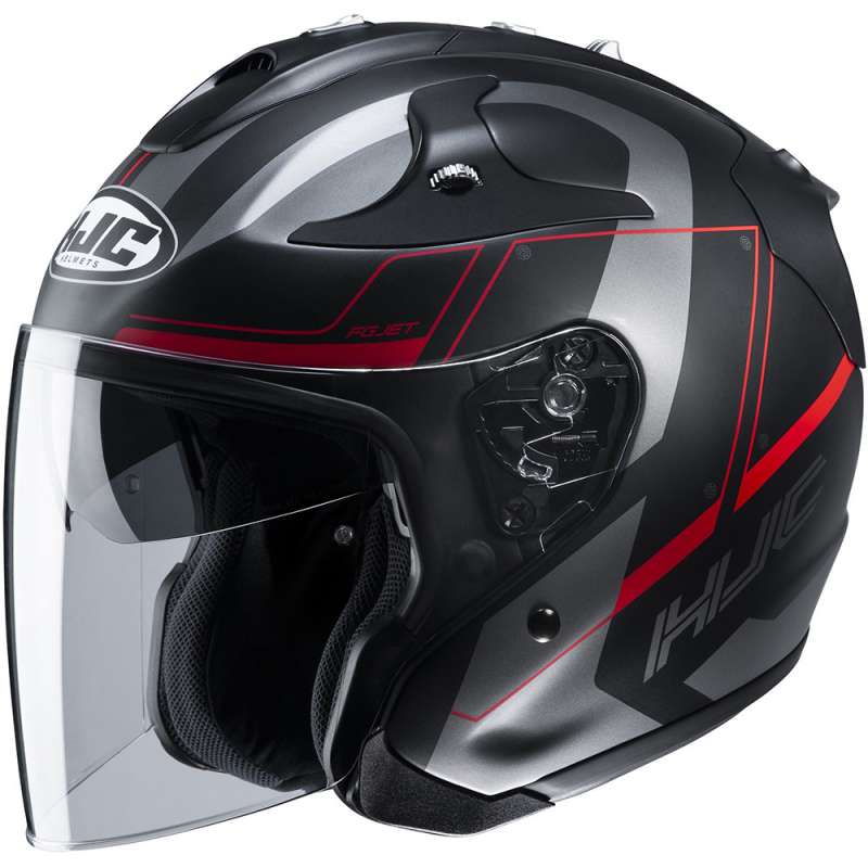 Casque Jet HJC FG-Jet Komina MC1SF Rouge/Noir HJC141671