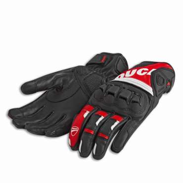 Gants Tissu/Cuir Ducati Sport C4 Noir/Rouge 98107710