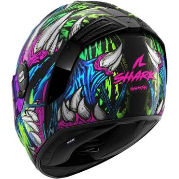 Casque Shark Spartan RS Shaytan Noir / Vert / Violet HE8114EKGV