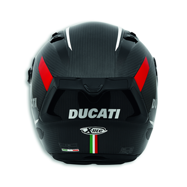 Casque intégral Ducati x AGV vue de derrière
